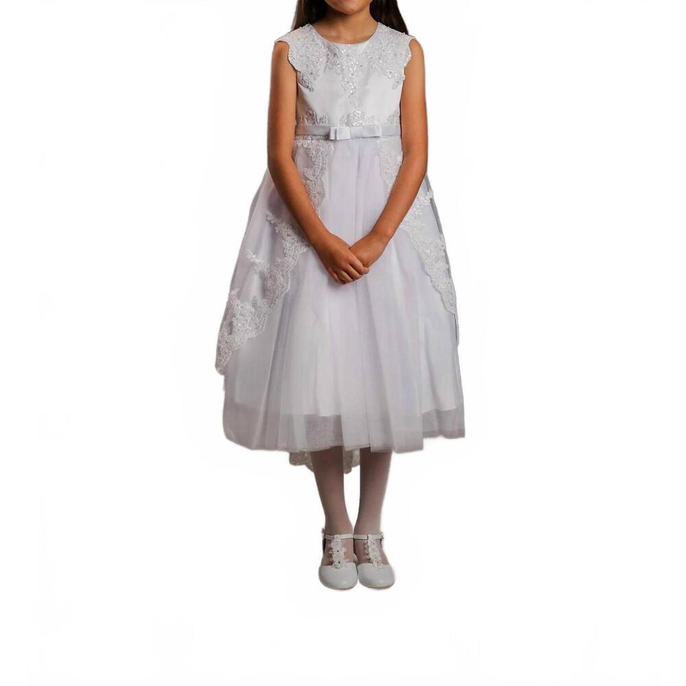NEW KID'S DREAM girl's st. philomena dress in white
